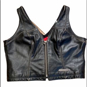 Harley Davidson Women’s Cropped Leather Vest